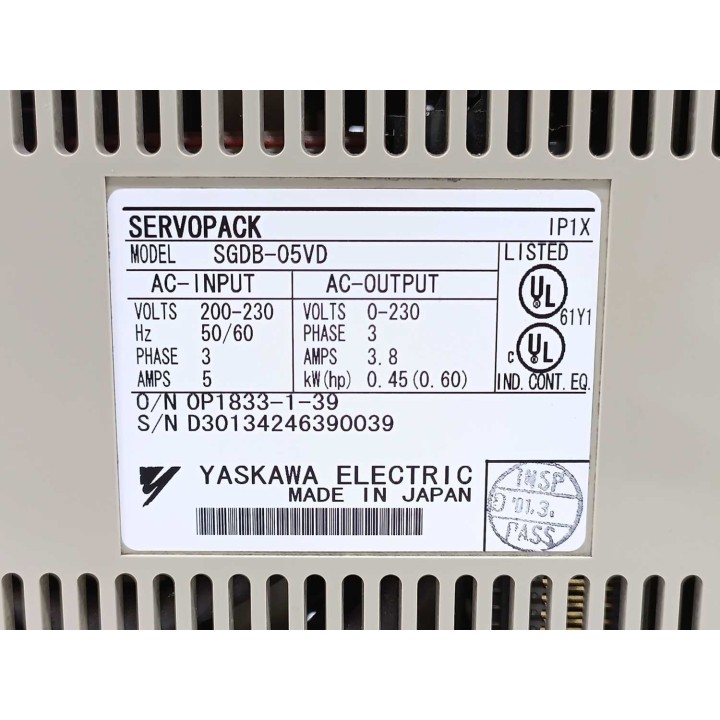 YASKAWA ELECTRIC SGDB-05VD