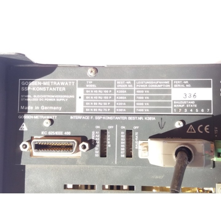 DANFOSS GOSSEN-METRAWATT SSP-KONSTANTER 64N40RU150F