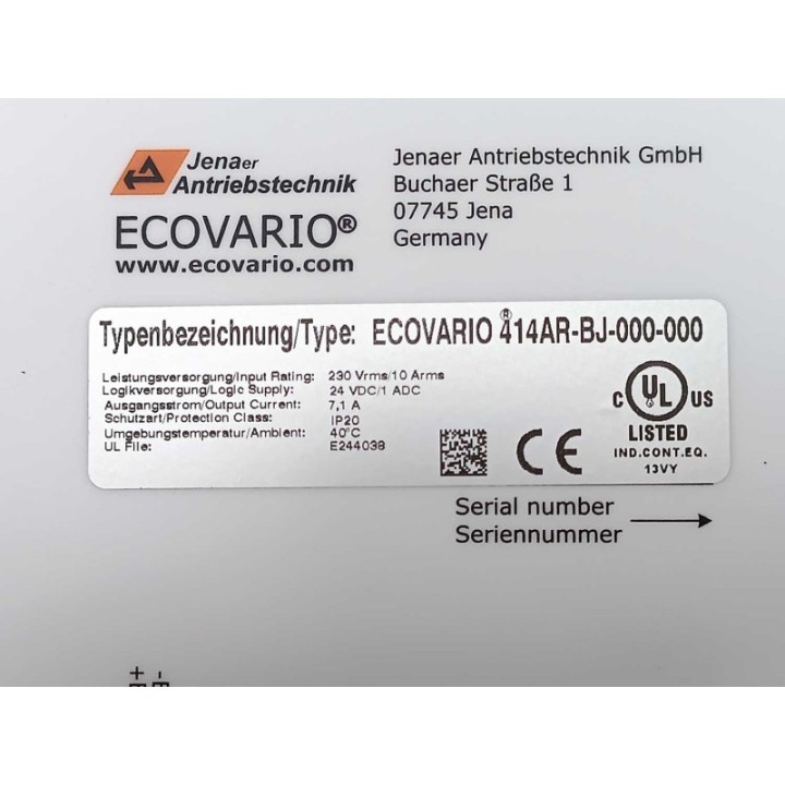 Jenaer Antriebstechnik ECOVARIO 214AR-BJ-000-000