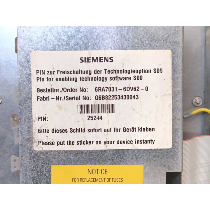 Siemens 6RA7031-6DV62-0-Z
