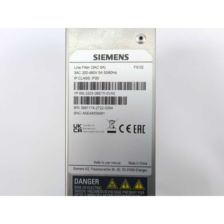 Siemens 6SL3203-0BE15-0VA0