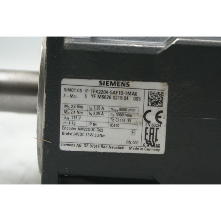 SIEMENS Siemens 1FK2204-5AF10-1MA0 AM22DQC G02