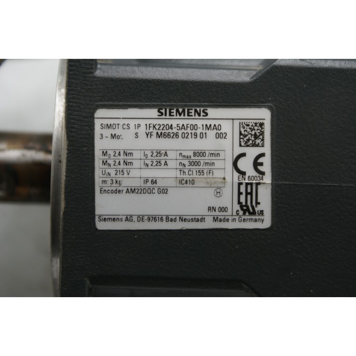 SIEMENS Siemens 1FK2204-5AF00-1MA0 AM22DQC-G02