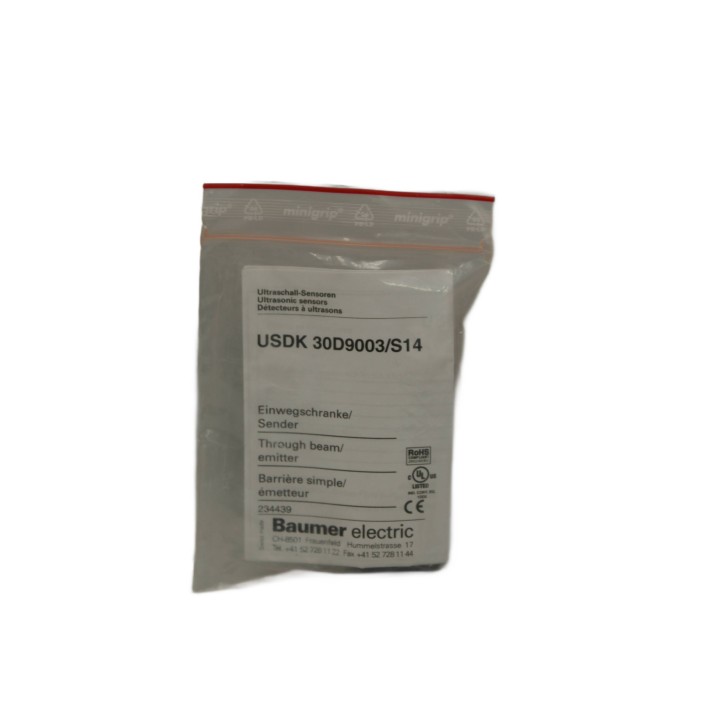 Baumer BAUMER UEDK 30D9003/S14 Ultrasonic Sensor Through beam/emitter