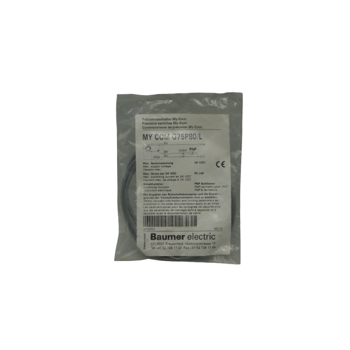 Baumer BAUMER MY COM G75P80/L Precision switches My-Com