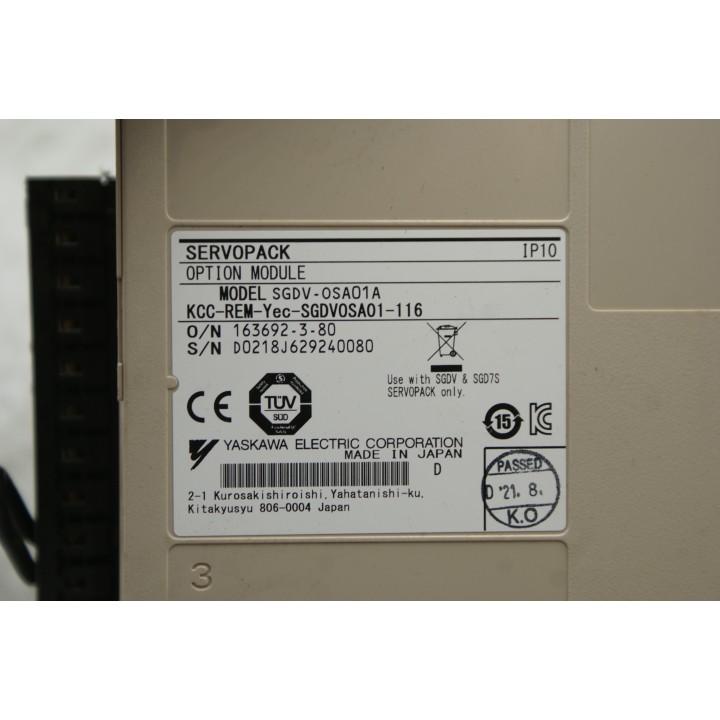Yaskawa Electric YASKAWA SGDV-OSA01A SGD7S-2R8AA0A