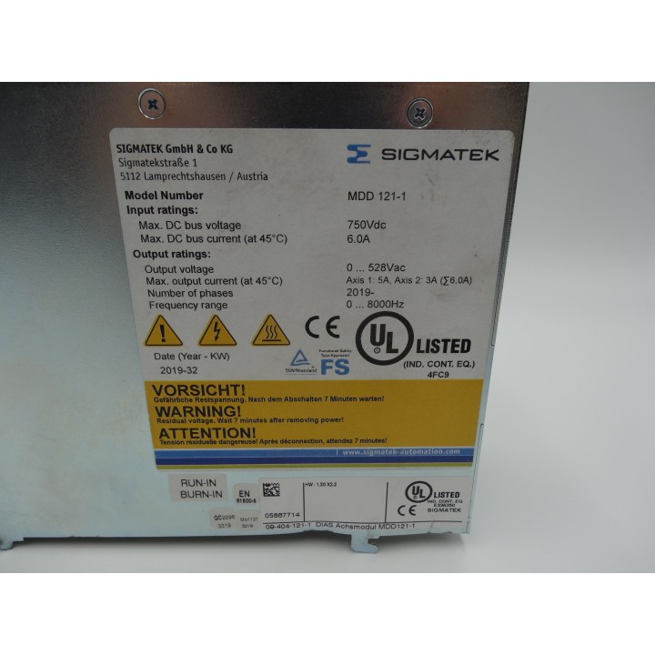 Sigmatek Sigmatek MDD 121-1 750VDC