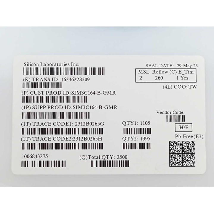  SIM3C164-B-GMR / SIM3C164-B-GM