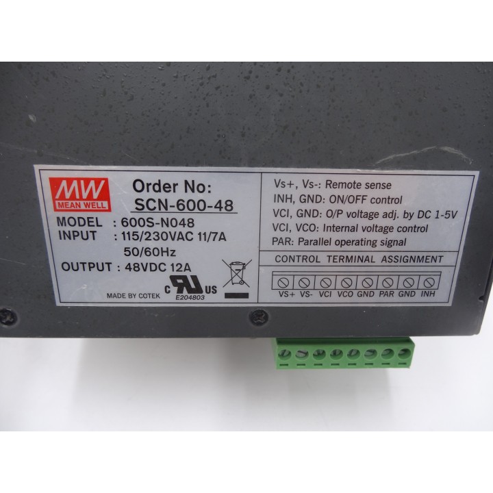 MEAN WELL Mean Well SCN-600-48,Model 600S-N048