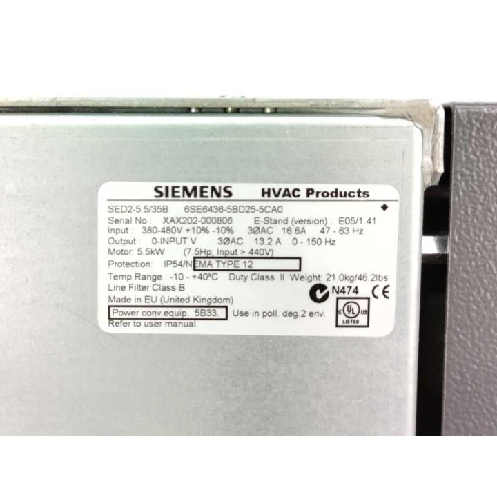 Siemens 6SE6436-5BD25-5CA0