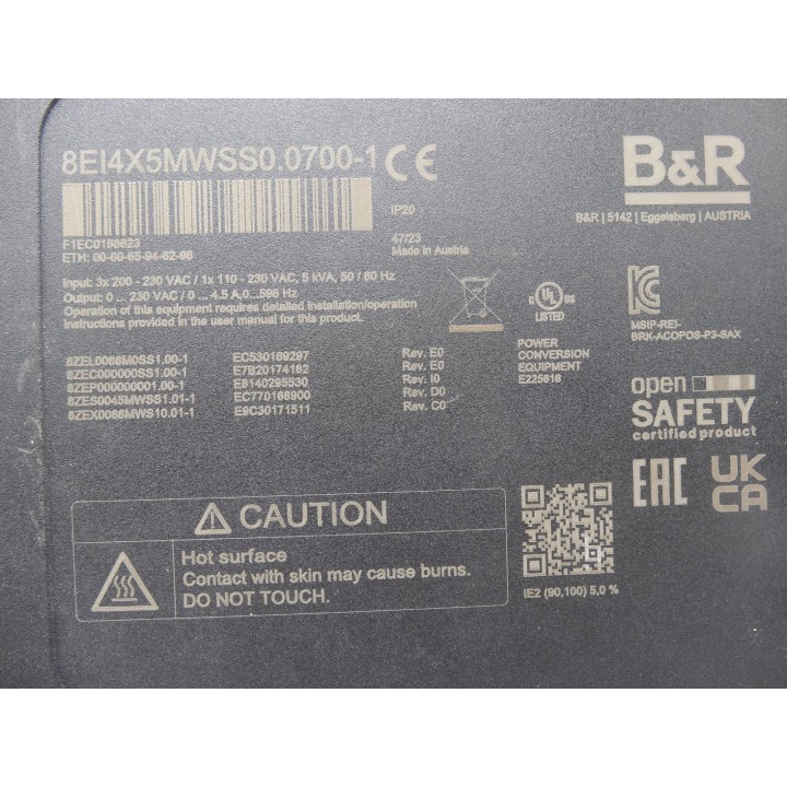B&R Serwonapęd B&R 8EI4X5MWSS0.0700-1