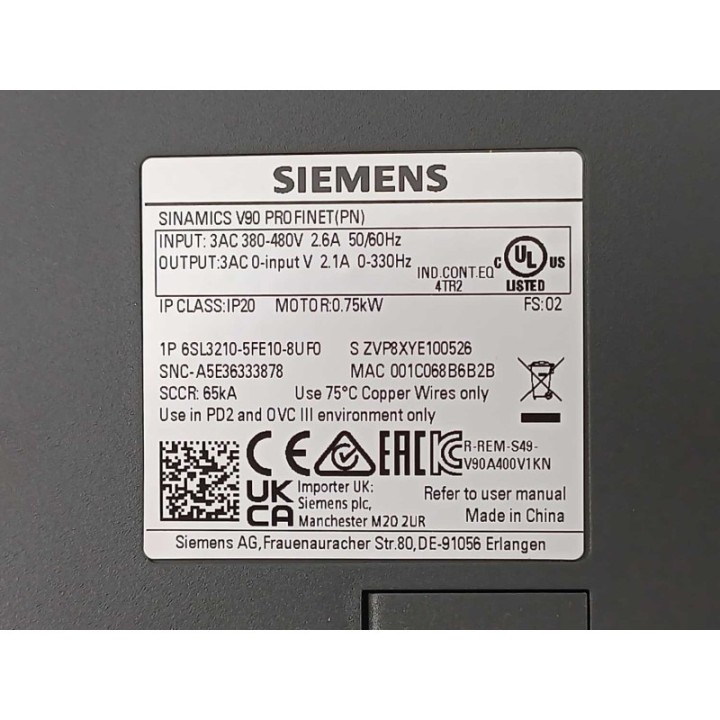 Siemens 6SL3210-5FE10-8UF0