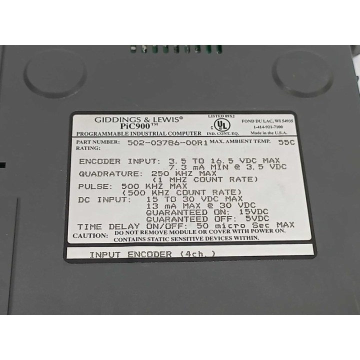 GIDDINGS   LEWIS 502-03786-00R1