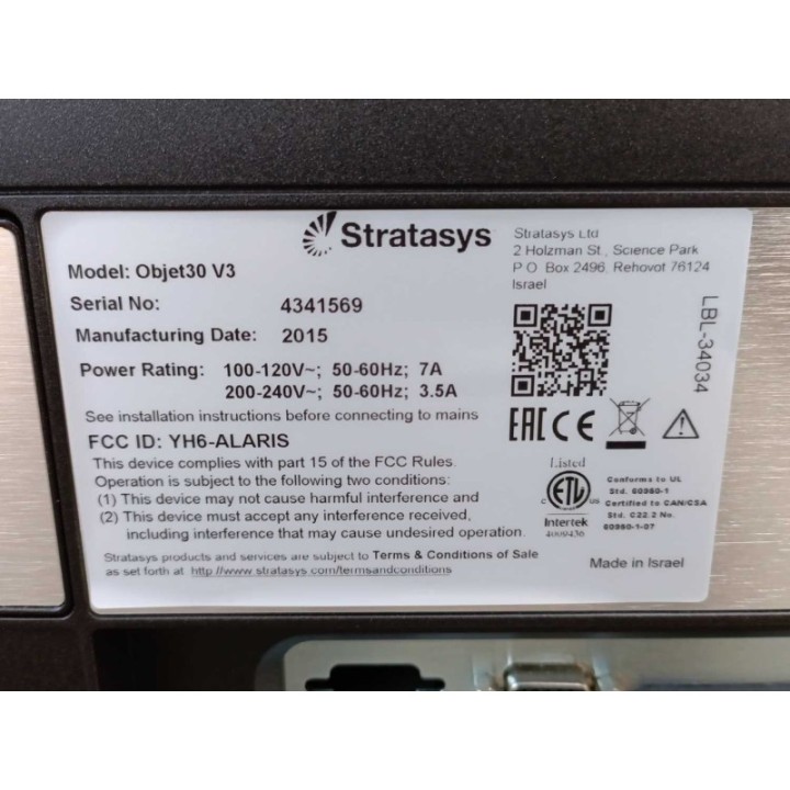 Stratasys Objet30 V3