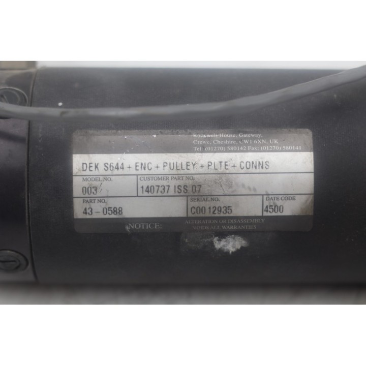 Rockwell Rockwell DEK S644 + ENC + PULLEY + PLTE + CONNS