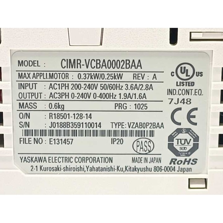 YASKAWA CIMR-VCBA0002BAA