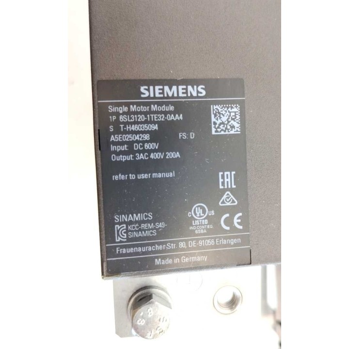 Siemens 6SL3120-1TE32-0AA4