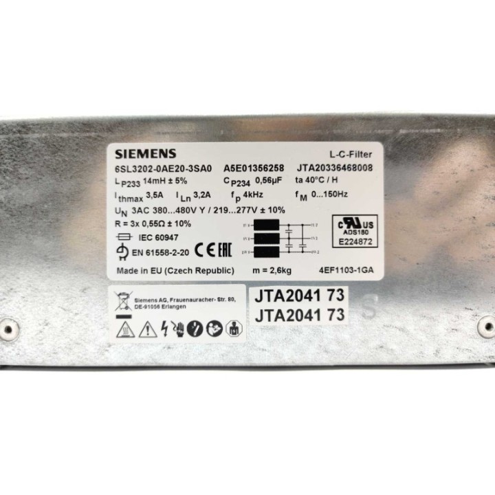Siemens 6SL3202-0AE20-3SA0