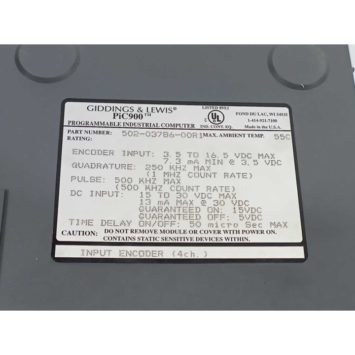 GIDDINGS   LEWIS 502-03786-00R1