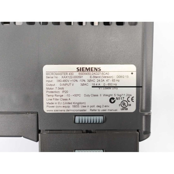 Siemens 6SE6430-2AD27-5CA0
