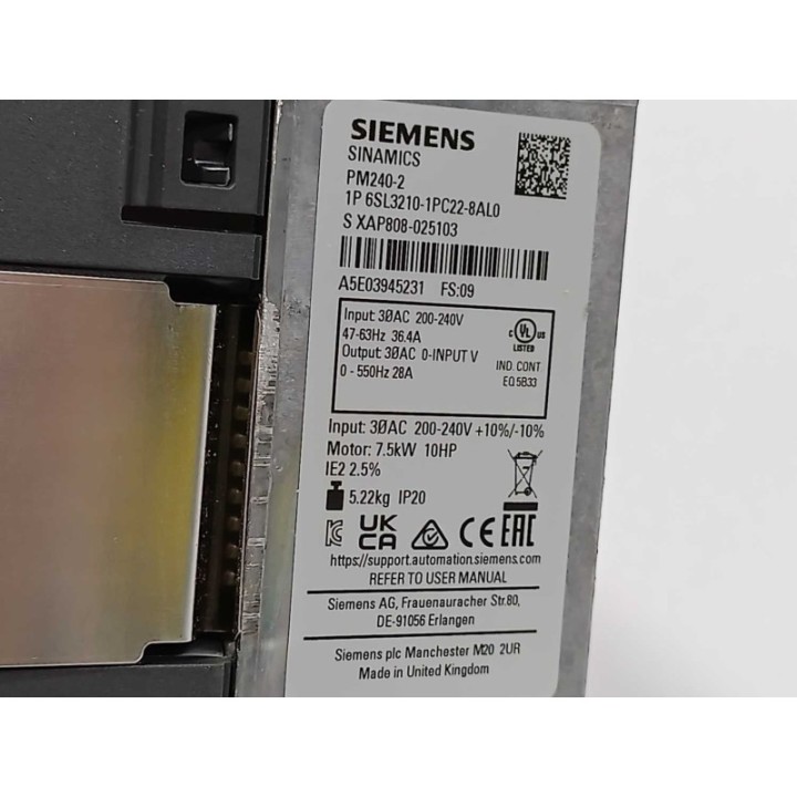 Siemens 6SL3210-1PC22-8AL0