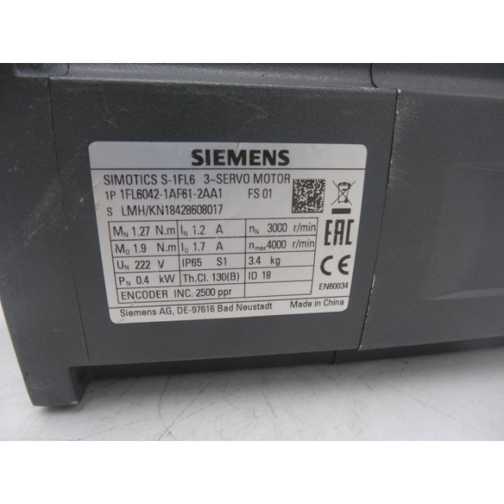 SIEMENS Siemens SIMOTICS 1FL6042-1AF61-2AA1