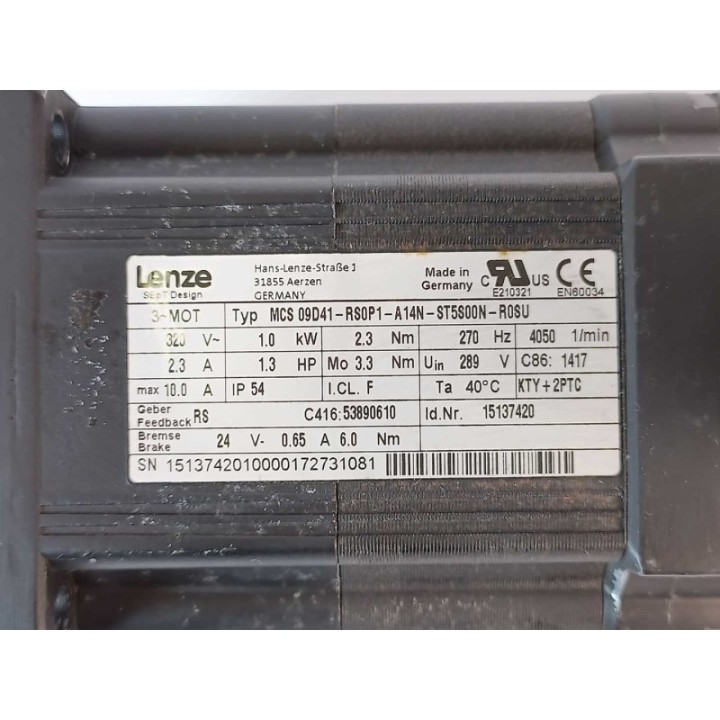 LENZE MCS 09D41-RS0P1-A14N-ST5S00N-R0SU
