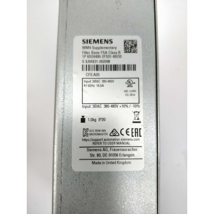 SIEMENS 6SE6400-2FS01-6BD0