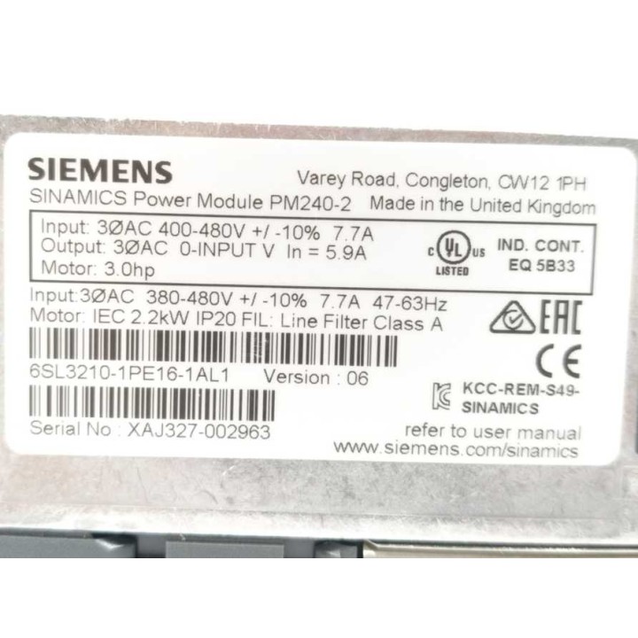 Siemens 6SL3210-1PE16-1AL1