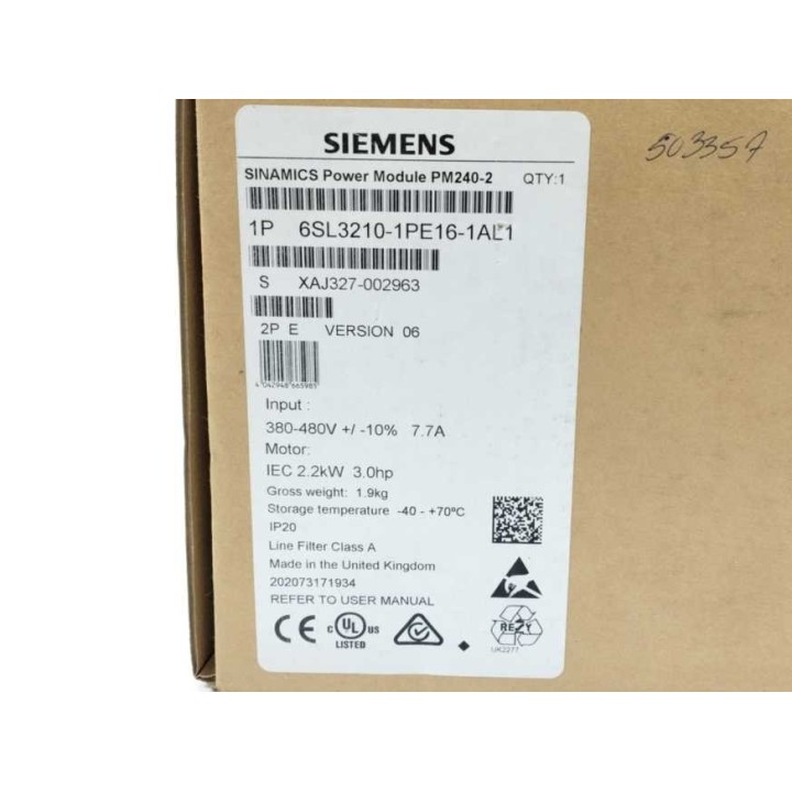 Siemens 6SL3210-1PE16-1AL1