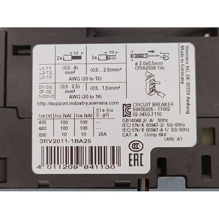 Siemens 3RV2011-1BA25