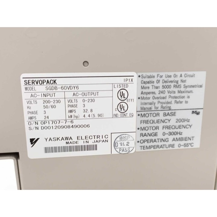 YASKAWA SGDB-60VDY6