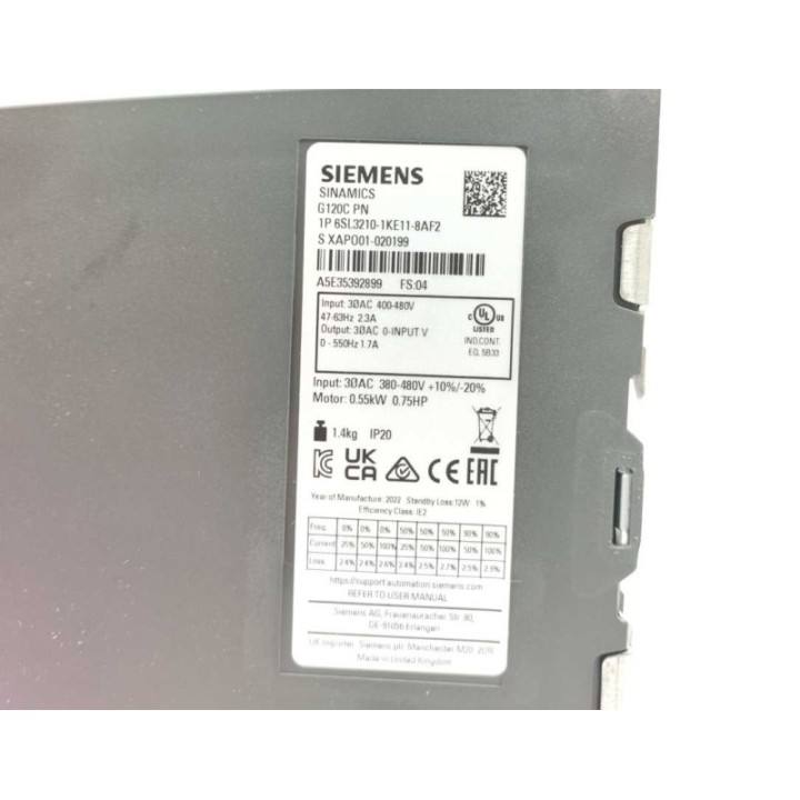 SIEMENS Siemens Sinamics G120C 6SL3210-1KE11-8AF2