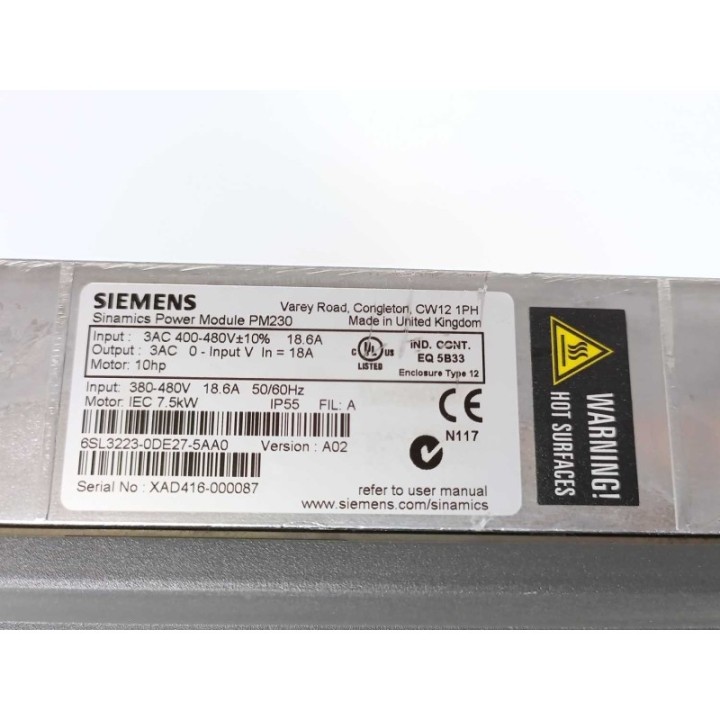 Siemens 6SL3223-0DE27-5AA0