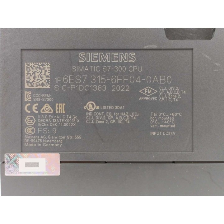 SIEMENS 6ES7315-6FF04-0AB0