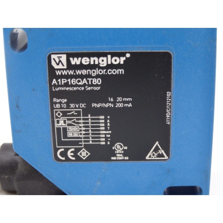 WENGLOR Wenglor A1P16QAT80 30V DC
