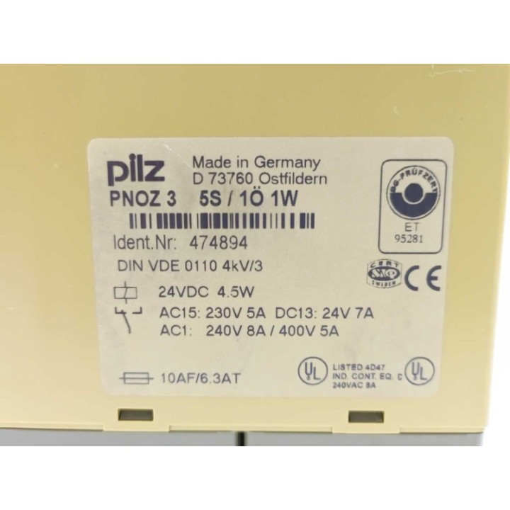 Pilz PNOZ 3 5S 1Ö 1W