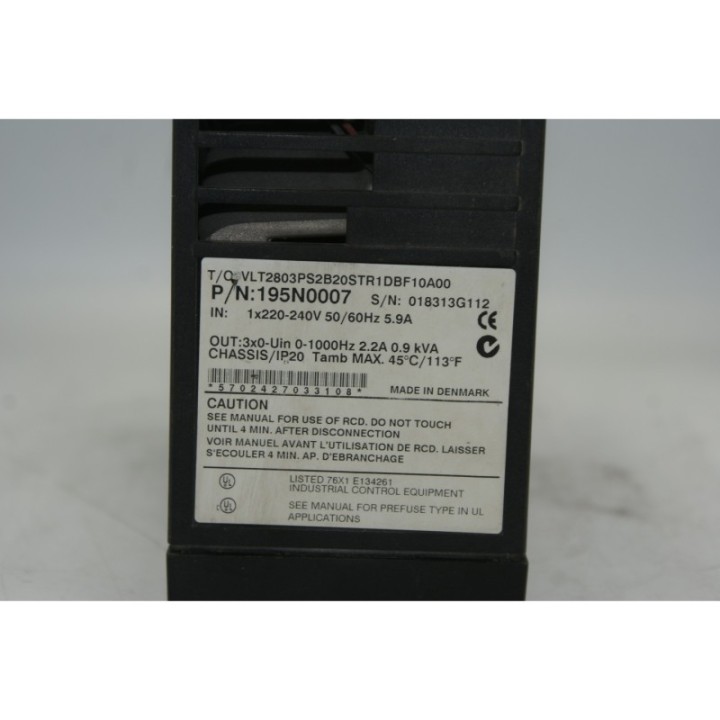 DANFOSS Danfoss VLT2803PS2B20STR1DBF10A00 195N0007