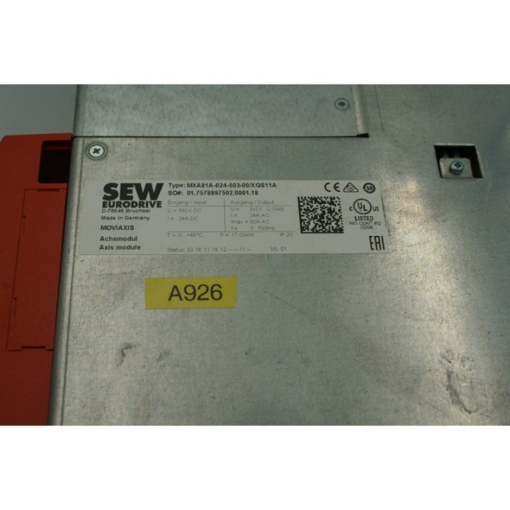 SEW EURODRIVE MXA81A-024-503-00/XGS11A