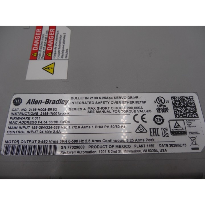 Allen-Bradley Allen-Bradley Kinetix 5500S2 2198-H008-ERS2