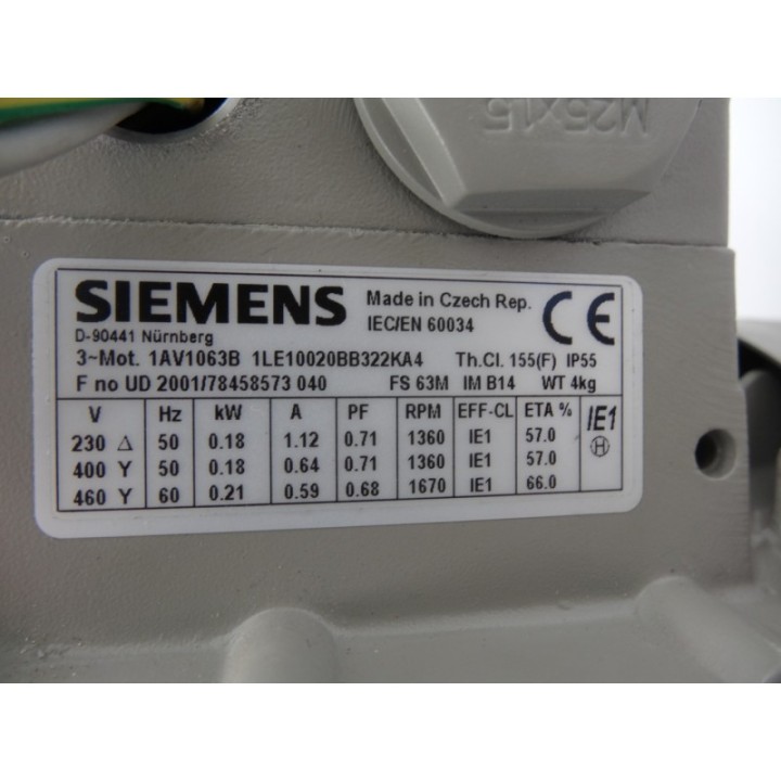 SIEMENS Siemens 1LE10020BB322KA 4