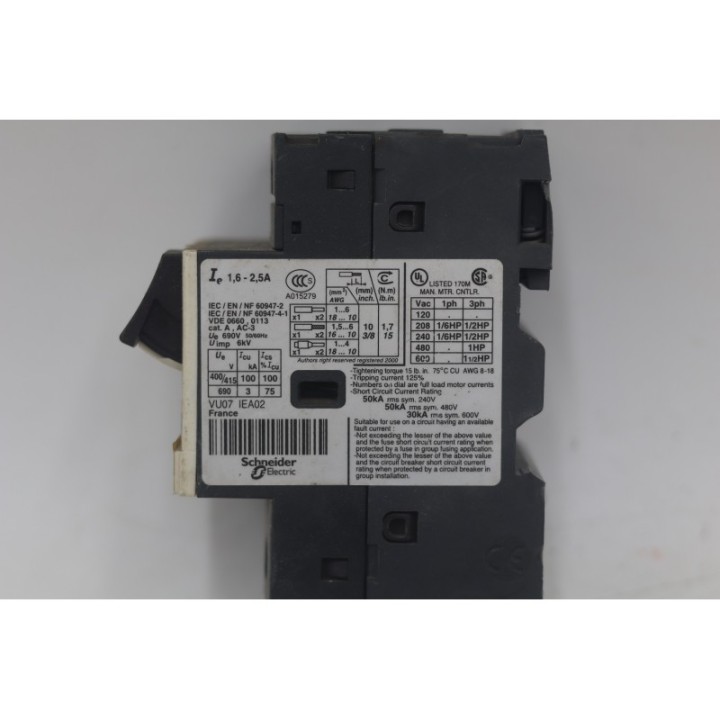 Telemecanique Telemecanique GV2ME07 1.6-2.5A