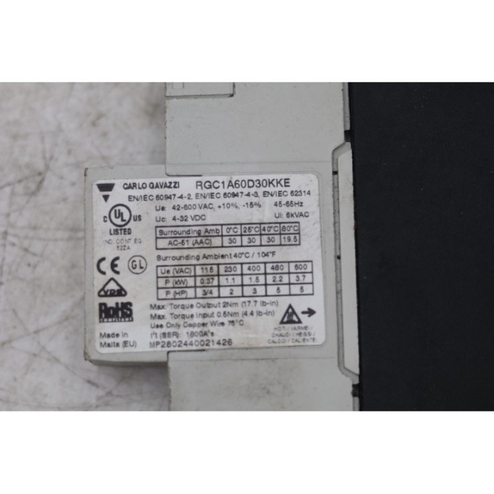 CARLO GAVAZZI Carlo Gavazzi RGC1A60D30KKE