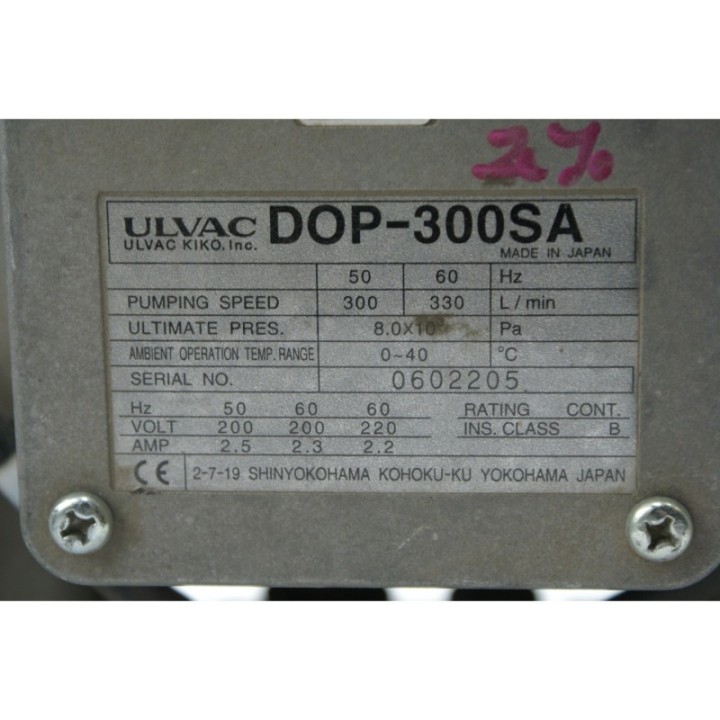 ULVAC ULVAC DOP-300SA 0602205