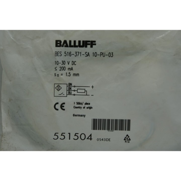 BALLUFF BALLUFF BES 516-371-SA 10-PU-03 Inductive Smooth Barrel Proximity