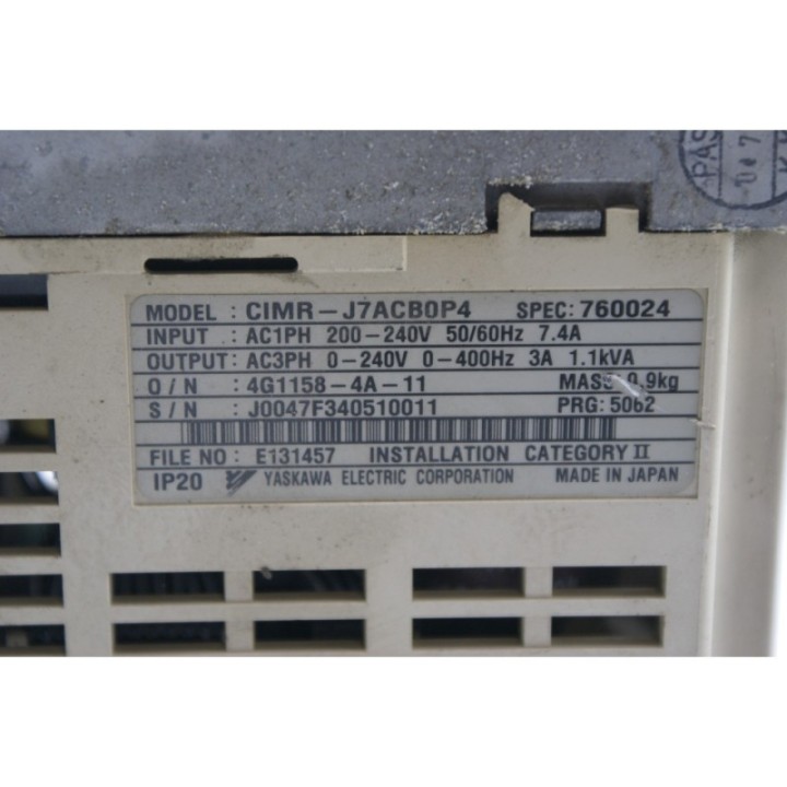 Yaskawa Electric YASKAWA 1.1kVA CIMR-J7ACB0P4