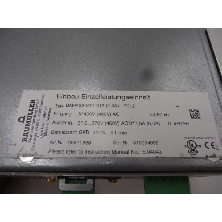 Baumuller Baumuller BM4422-ST1-01242-0311-7012