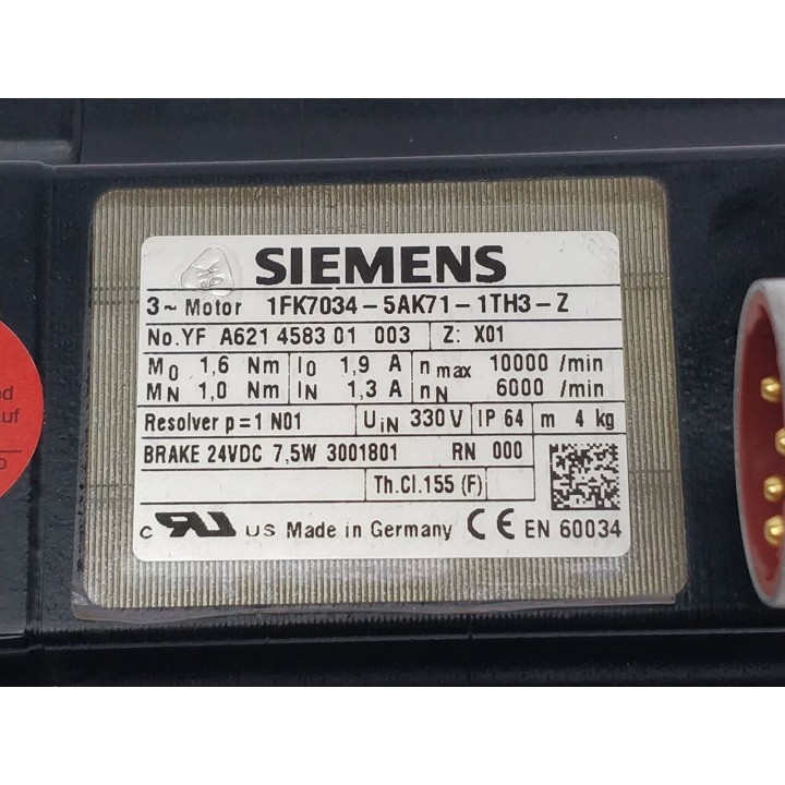 SIEMENS 1FK7034-5AK71-1TH3-Z