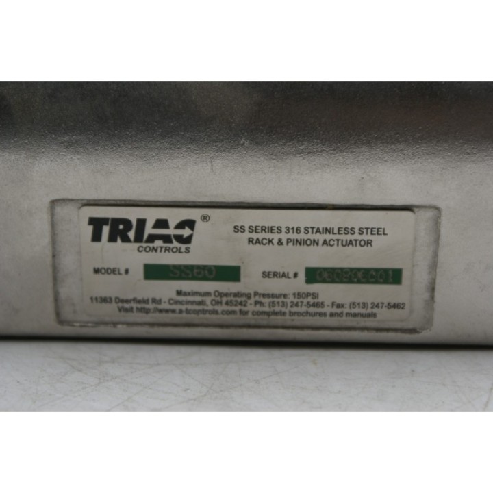 Triac Controls Versa Triac Controls Versa CSF 0120SE CGS-4332-316-NE3-PC-A120 SPDT Valve