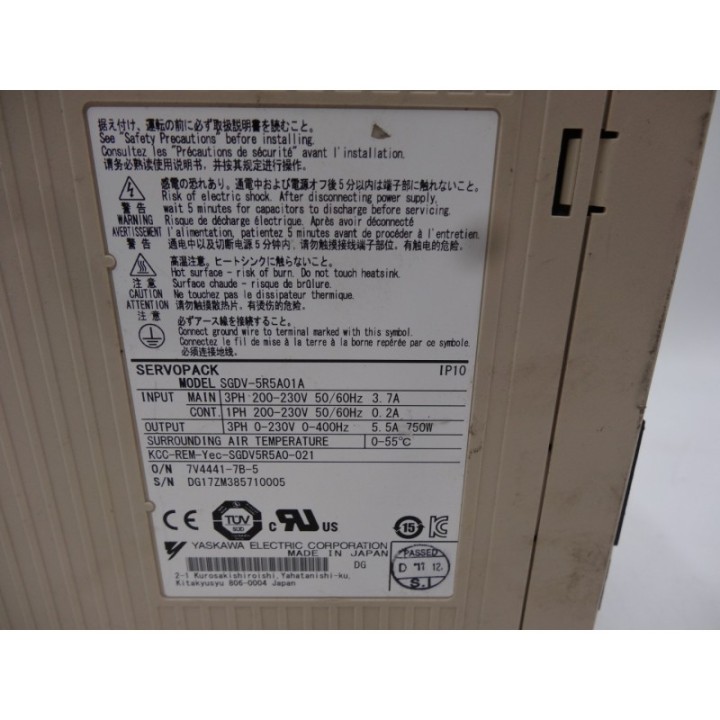 Yaskawa Electric Yaskawa SGDV-5R5A01A